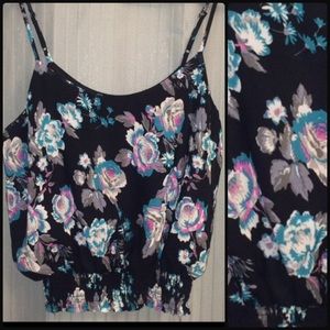 Floral Spaghetti Strap Blouse